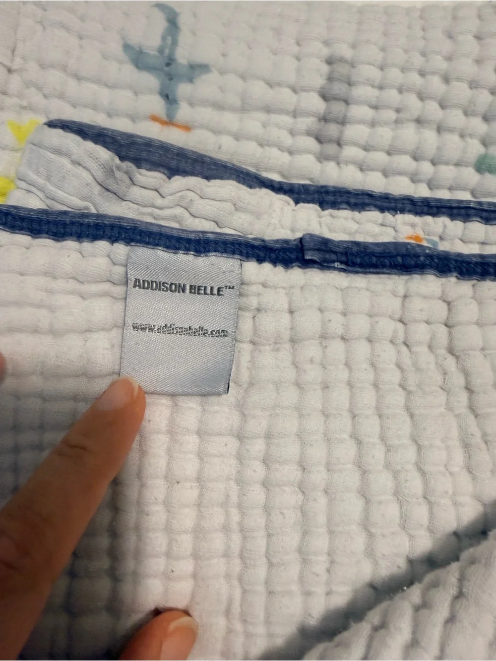 Addison Belle Airplane Print Cotton Baby Blanket